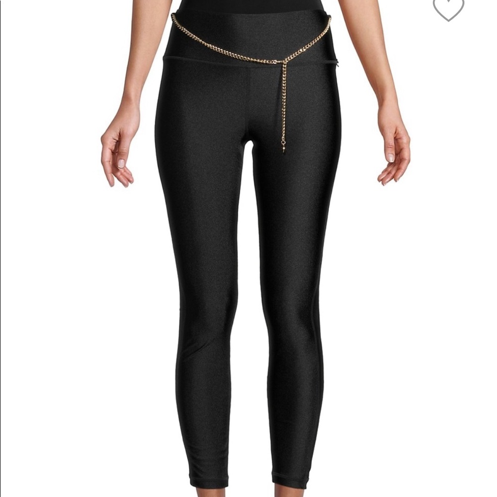 Chain High Rise Metallic Leggings